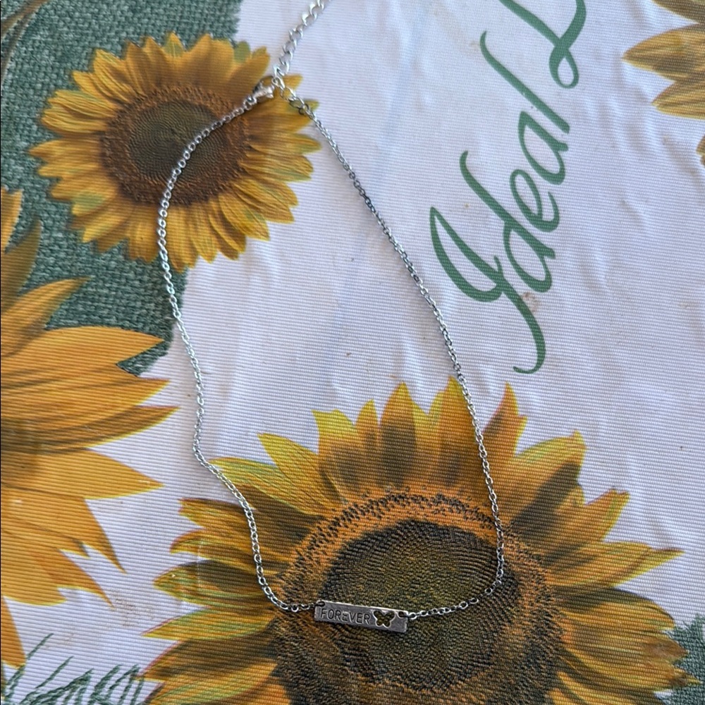 Silver Butterfly Forever Pendant Necklace